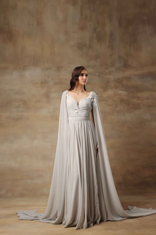 Gray Designer Gown