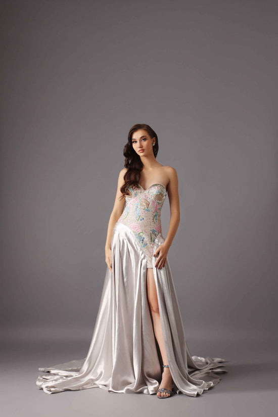 Gray Designer Gown