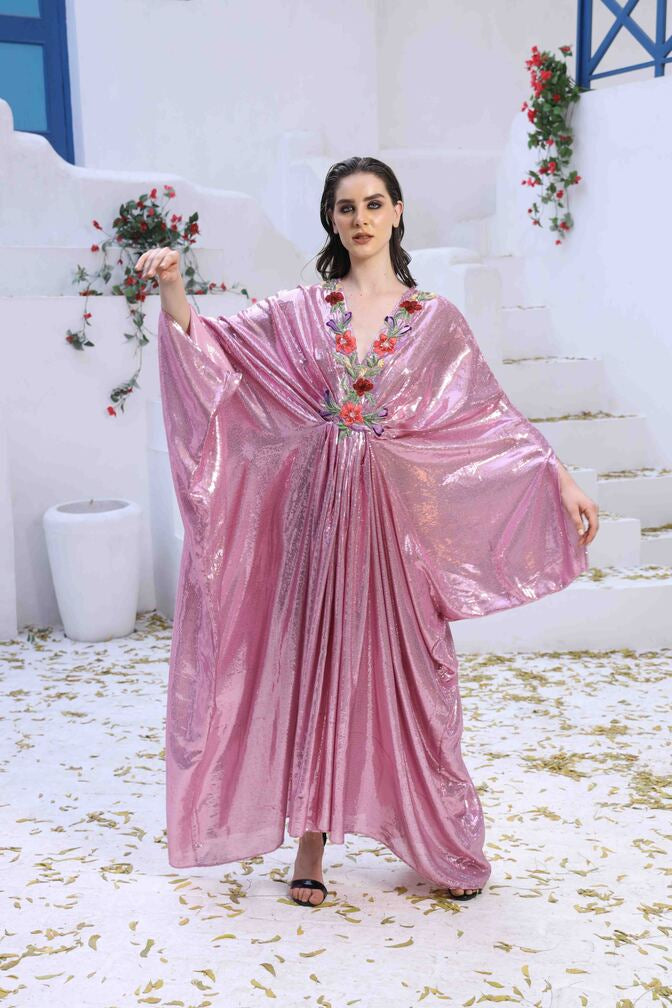 Pink Sequi Maxi Kafta