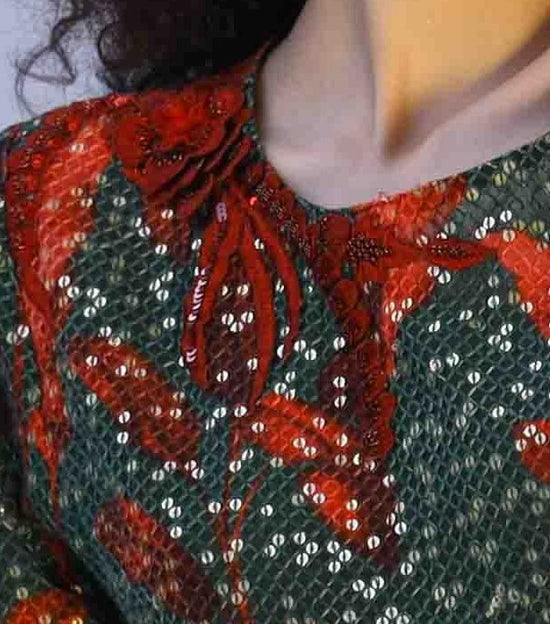 Emrald Green Sequins Top