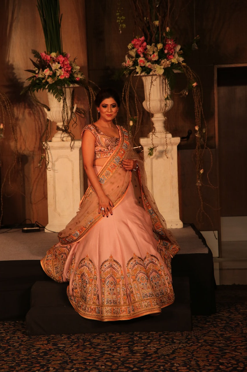 Peach Lehenga