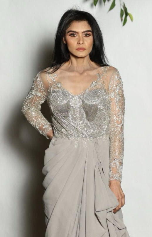 Grey Silver Gown