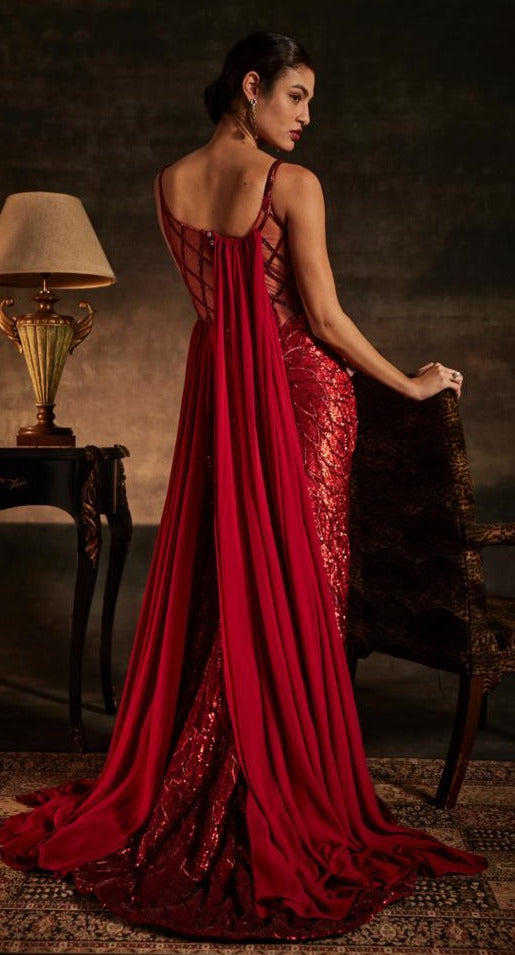 Red Sequin Gown