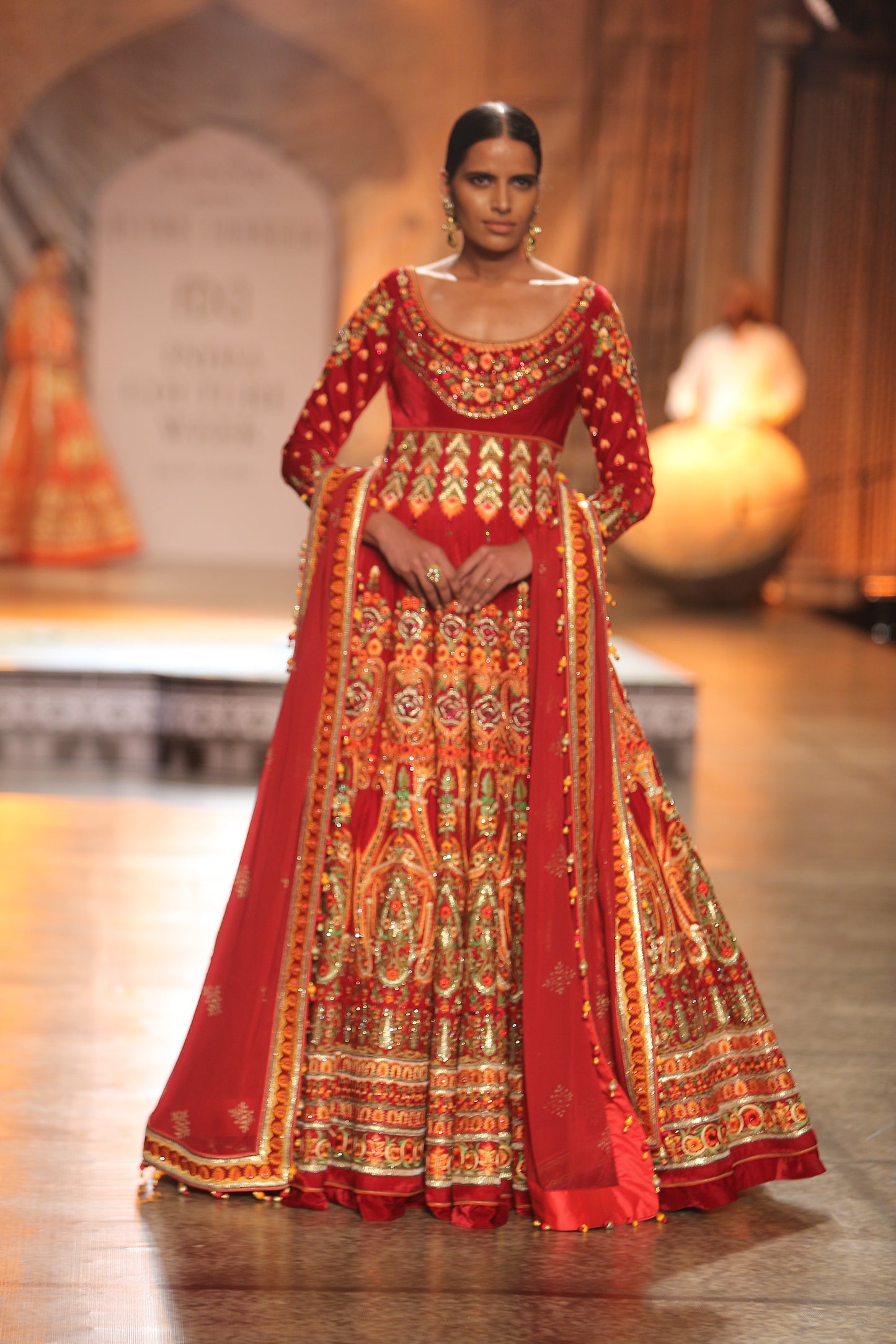 Red Velvet Anarkali