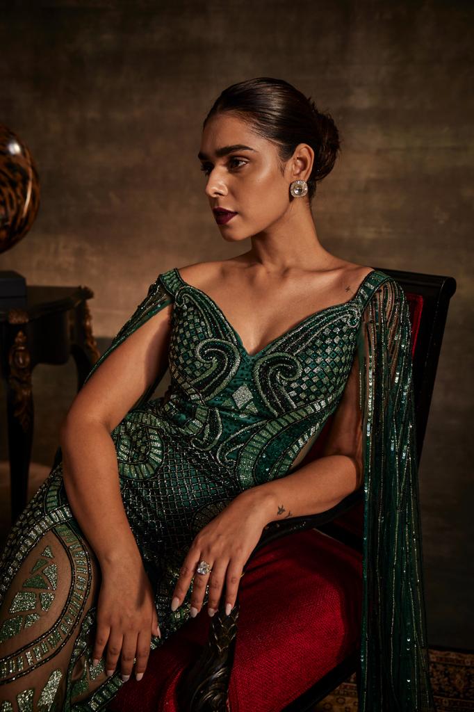 Emerald Green Sequin Gown