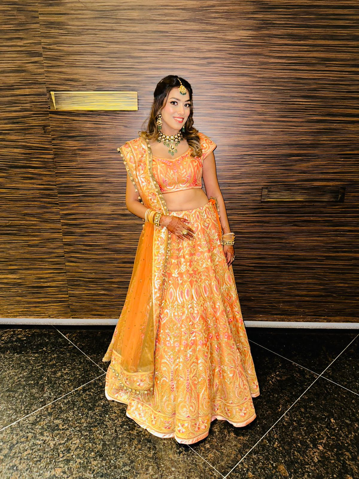 Orange Gota Patti Lehenga