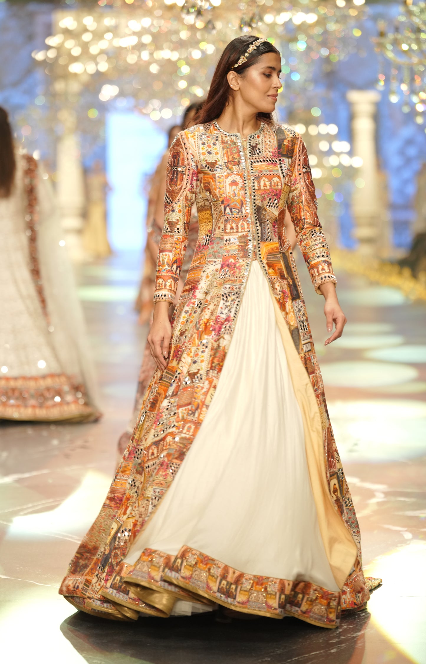 Multicolour Jacket Lehenga Set