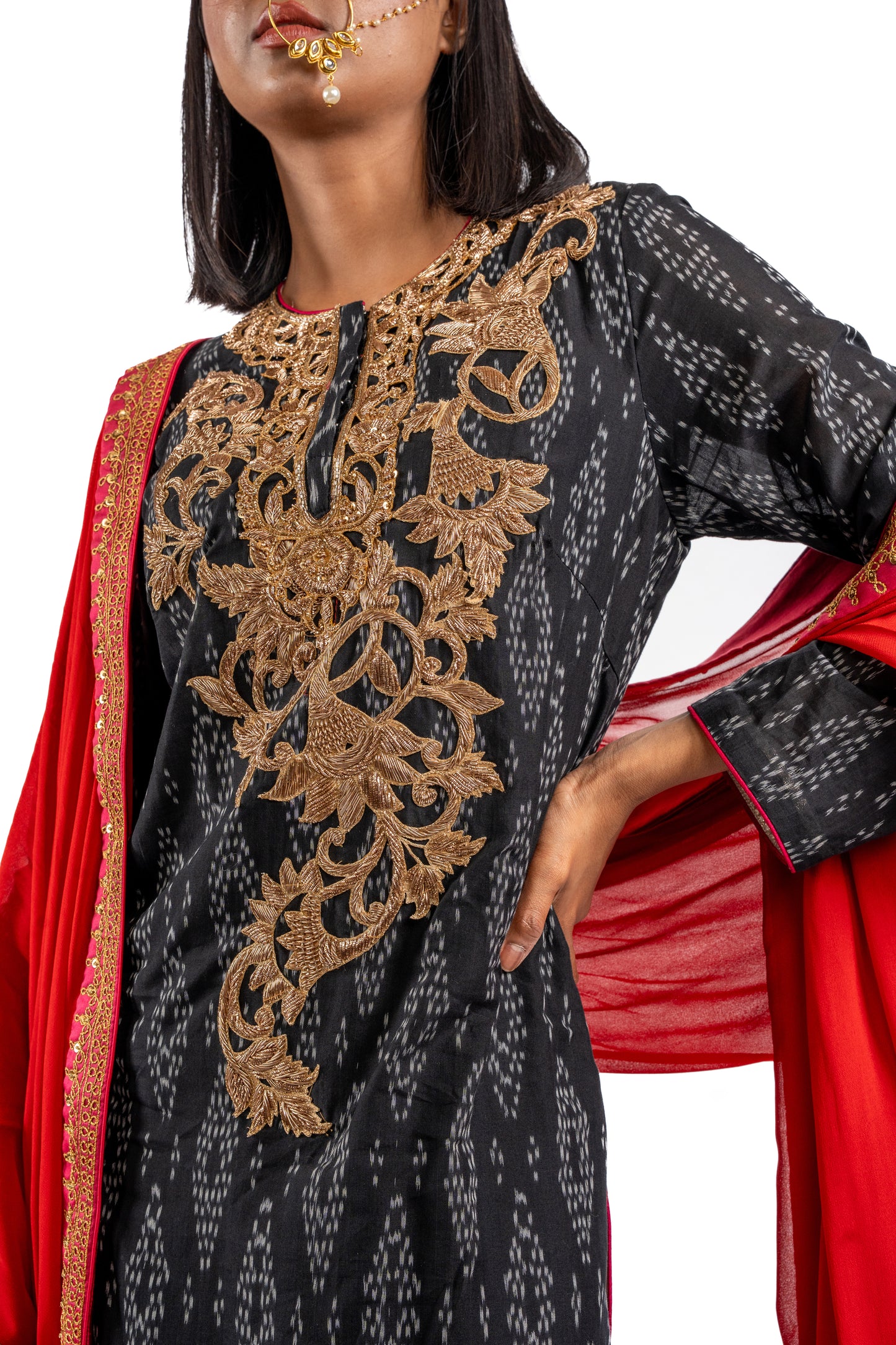 Noir Royale Embroidered Kurta Set