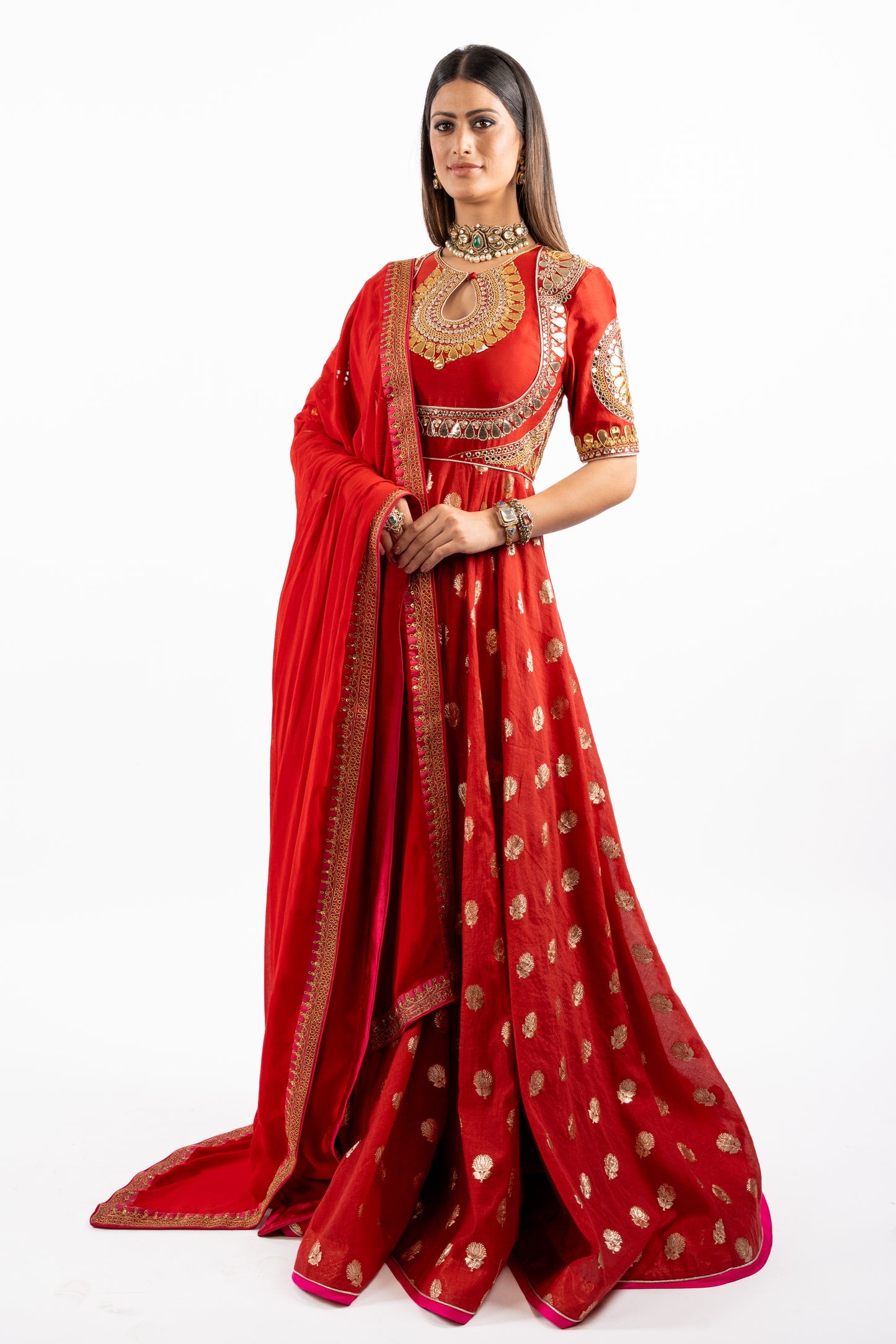 Sindoori Red Bridal Anarkali Set