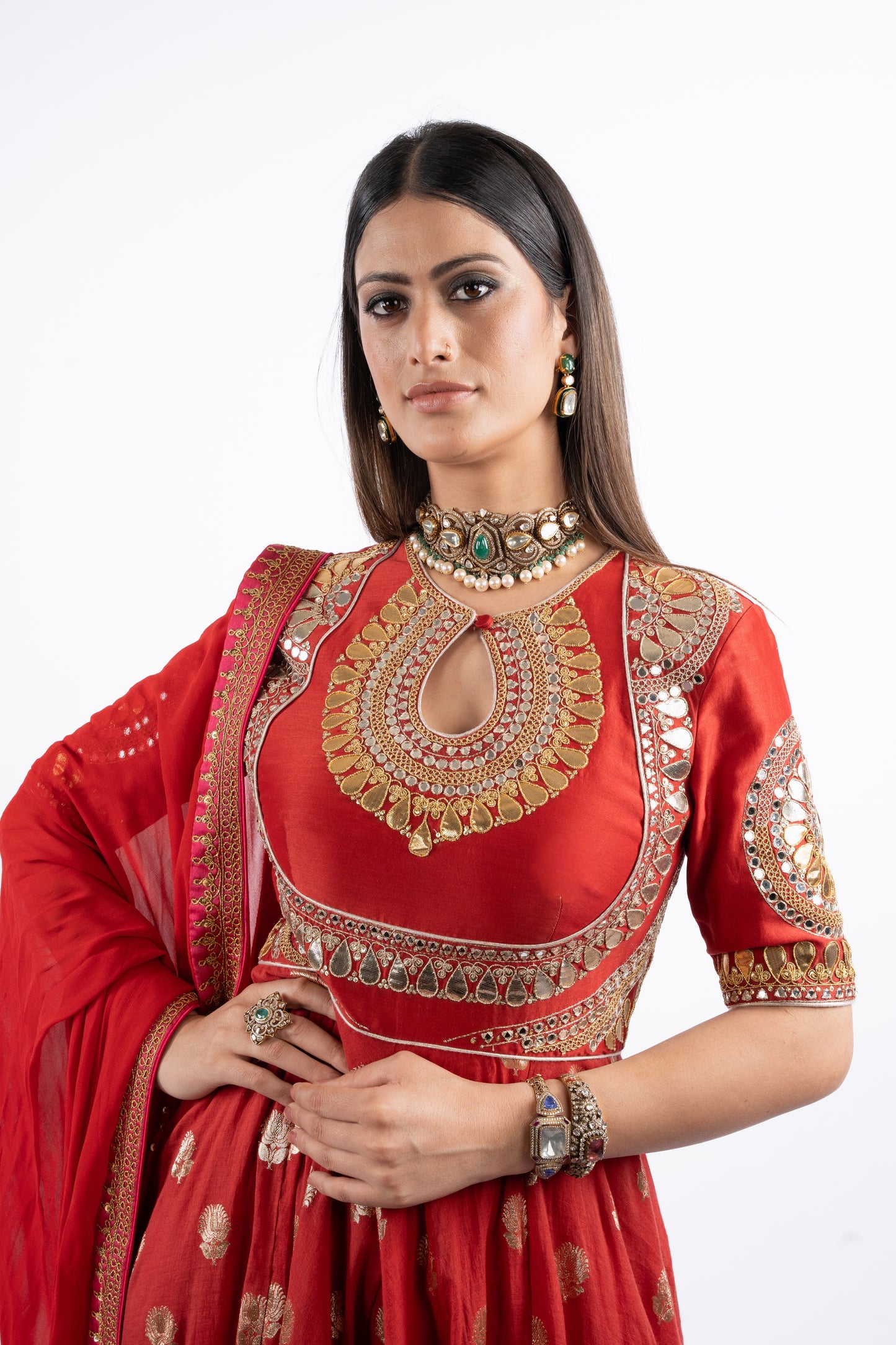Sindoori Red Bridal Anarkali Set