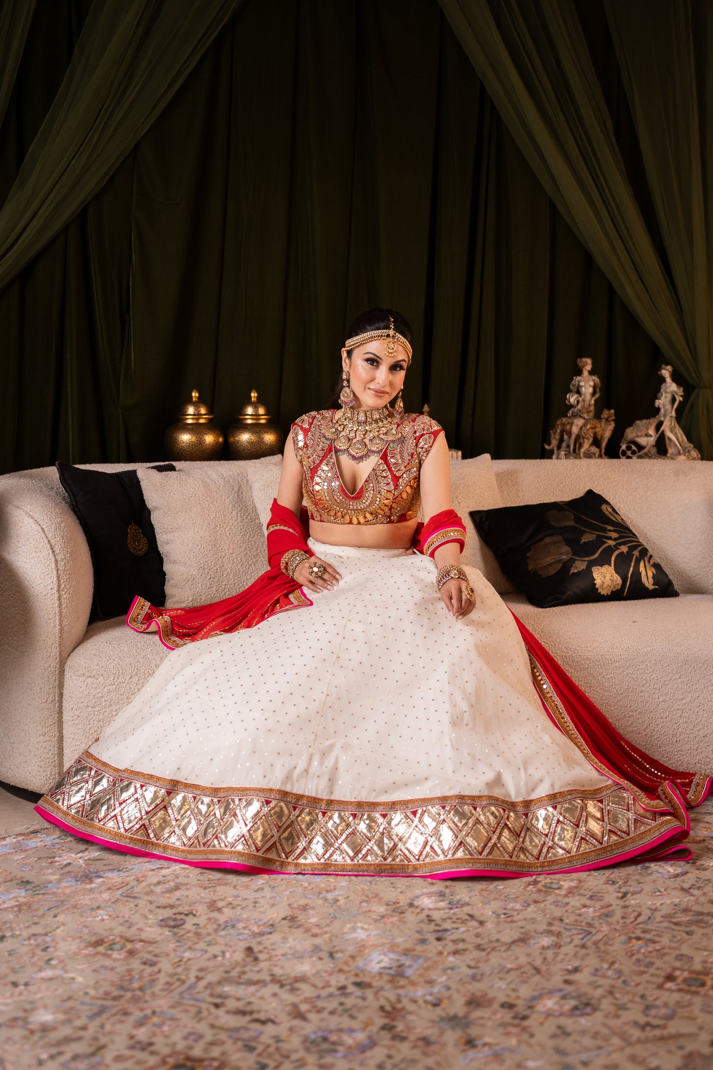 Bridal Ivory Lehenga Set