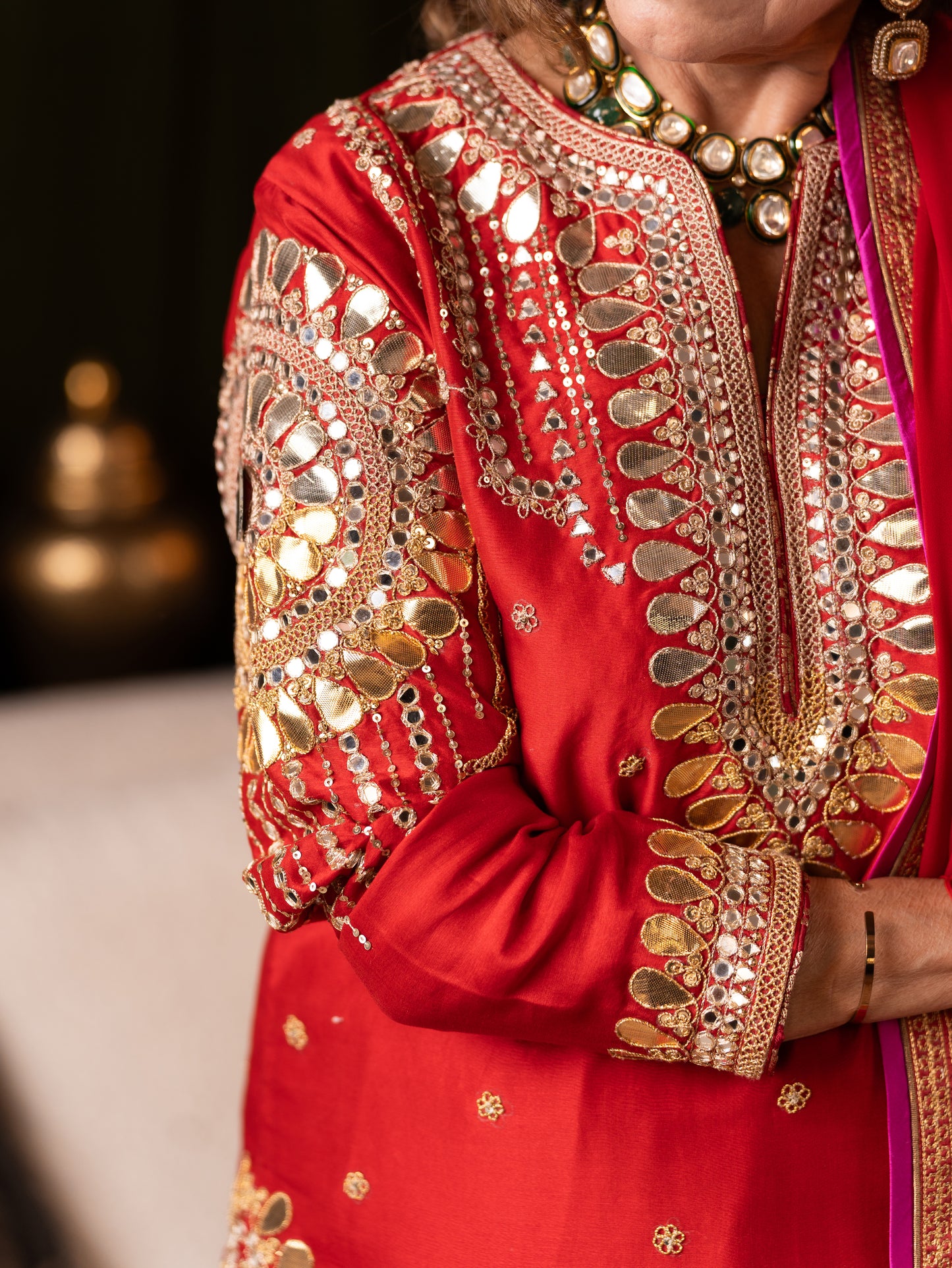 Radiant Crimson Heritage Suit Set