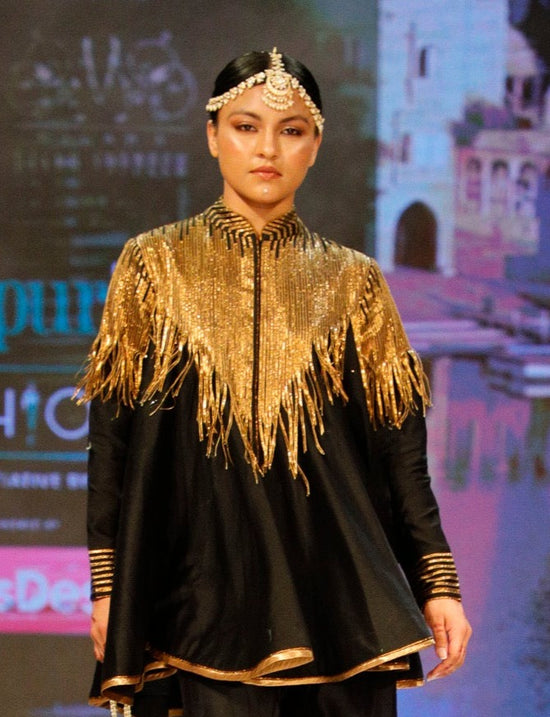 Black and Gold Sharara.