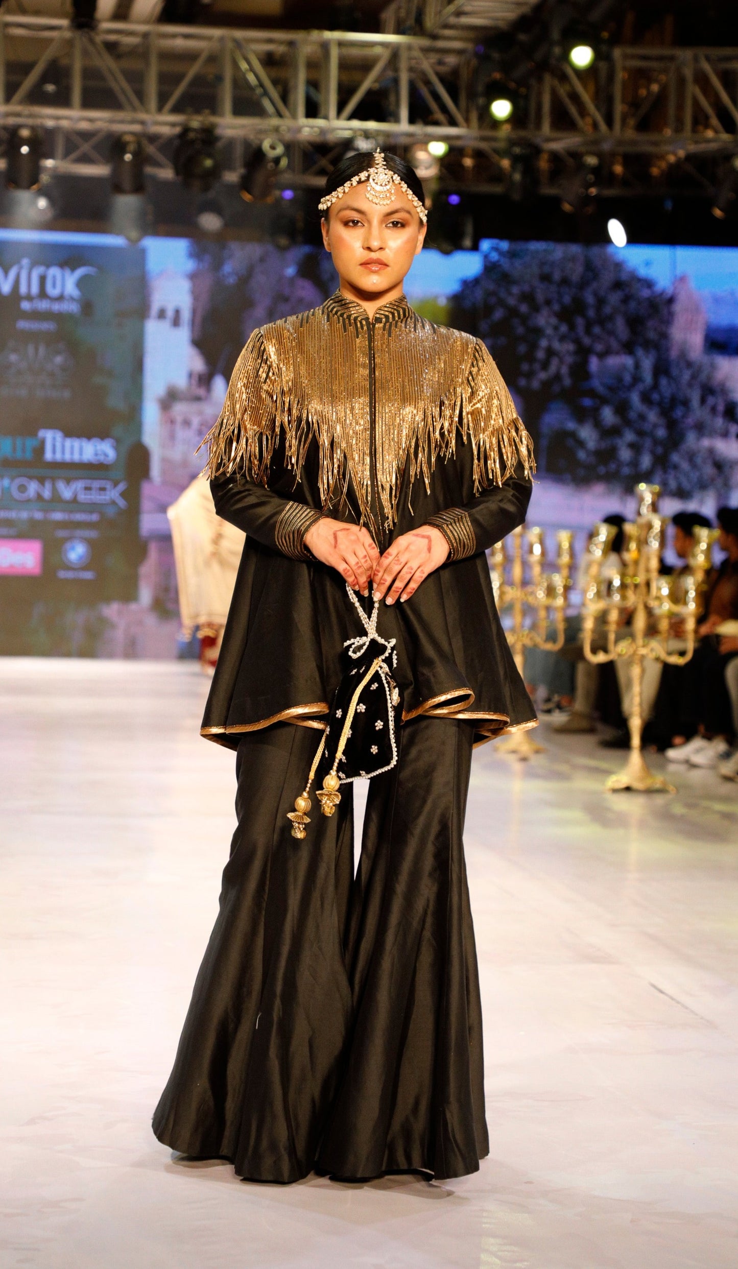 Black and Gold Sharara.