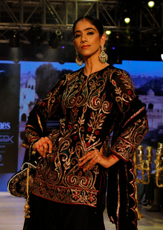 Black Patiala Suit.