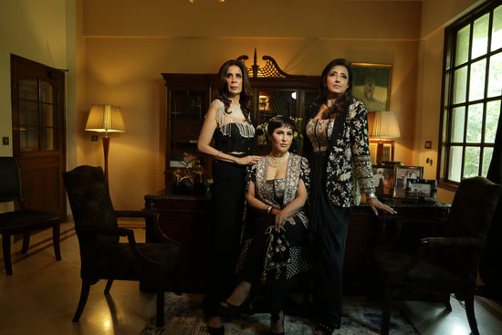 Black & White Hand-Embroidered Floral Statement Jacket