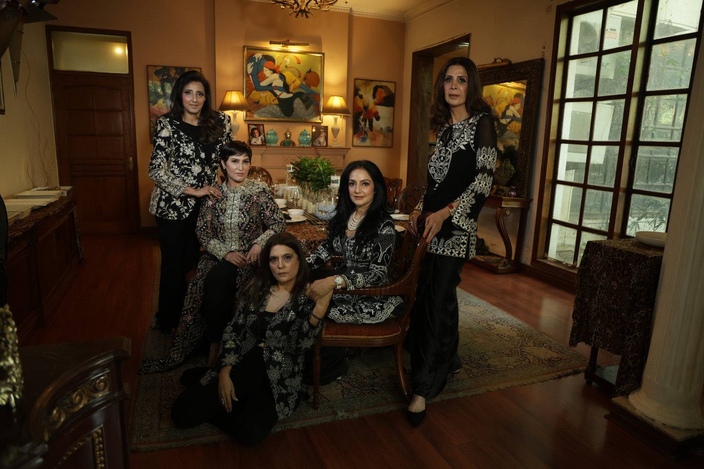 Black Hand-Embroidered Mirrorwork Long Jacket Kurta