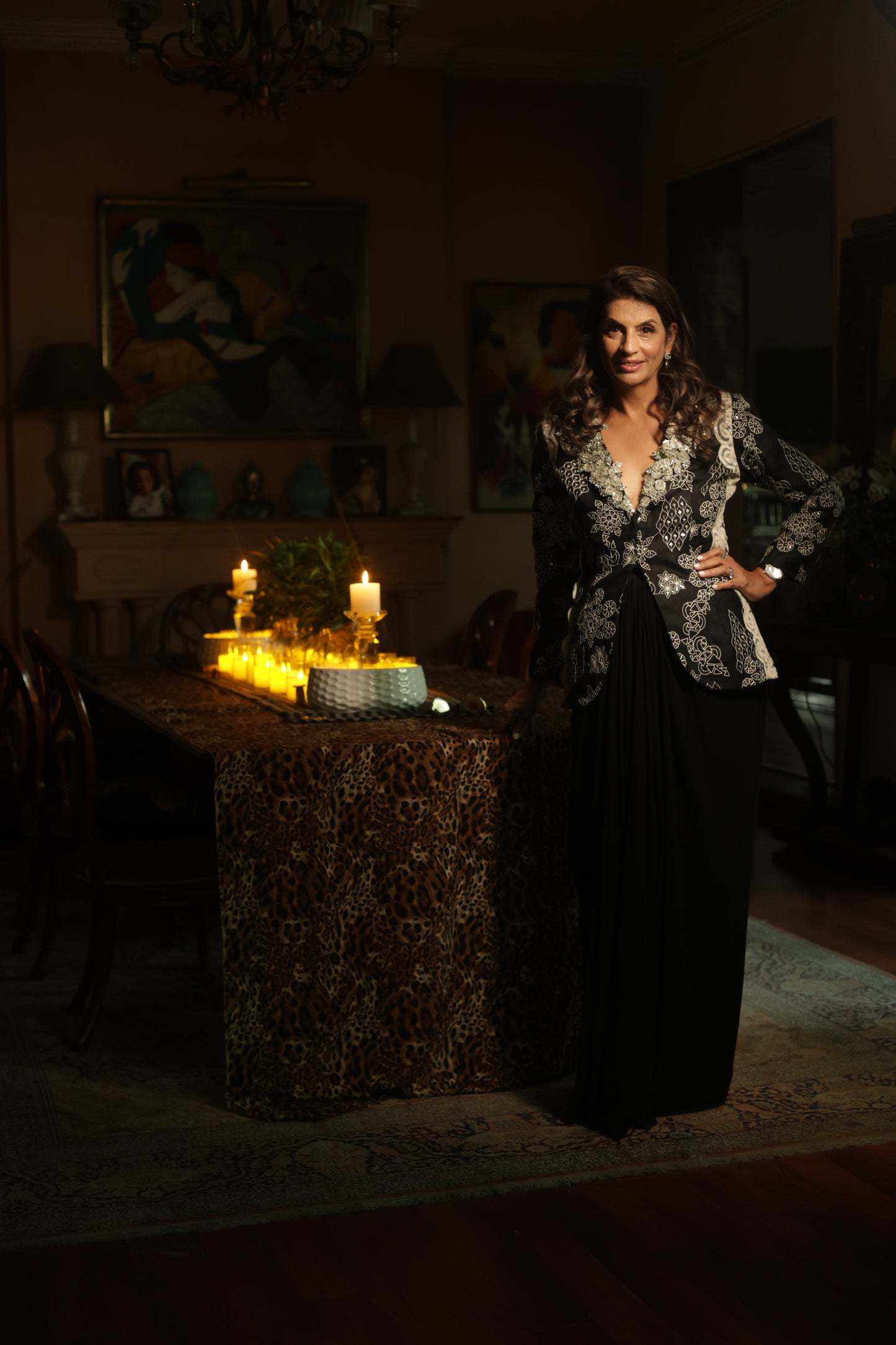 Black Embroidered  Jacket