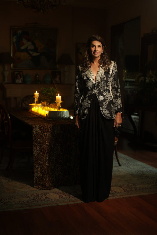 Black Embroidered  Jacket