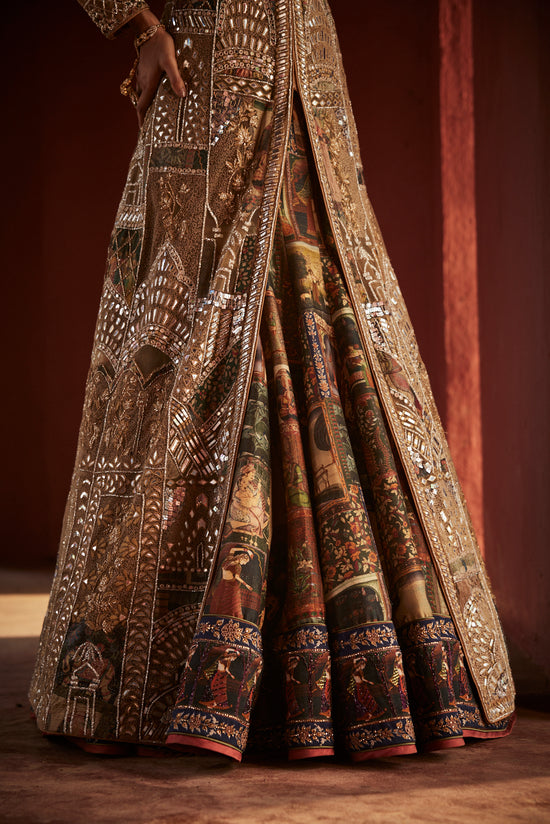 Almond color  Designers Lehenga 