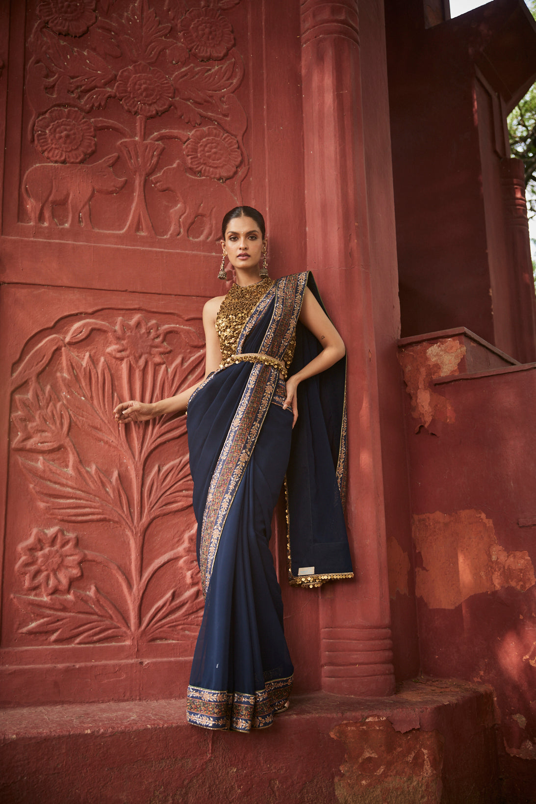 Best Designers Navy Blue Saree