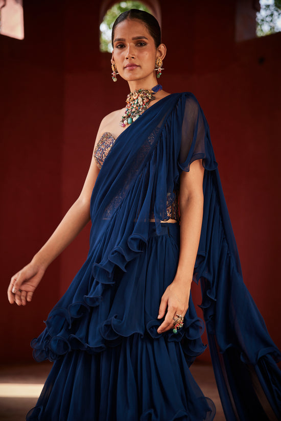 Blue Best Drape Saree