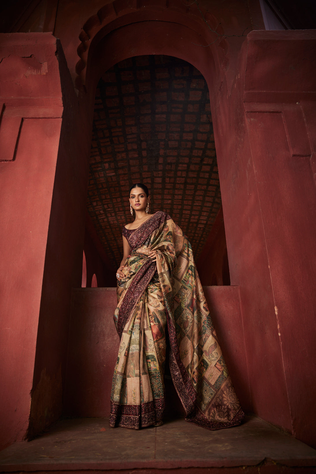 Exclusive  Designers Saree in Earthy Colors