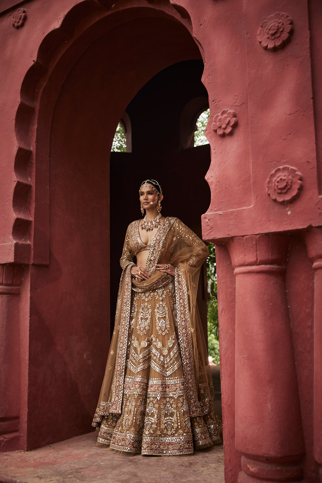 Almond Exquisite Lehenga Set