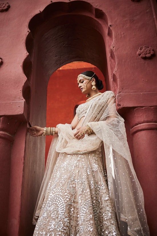 Ivory Lehenga Set