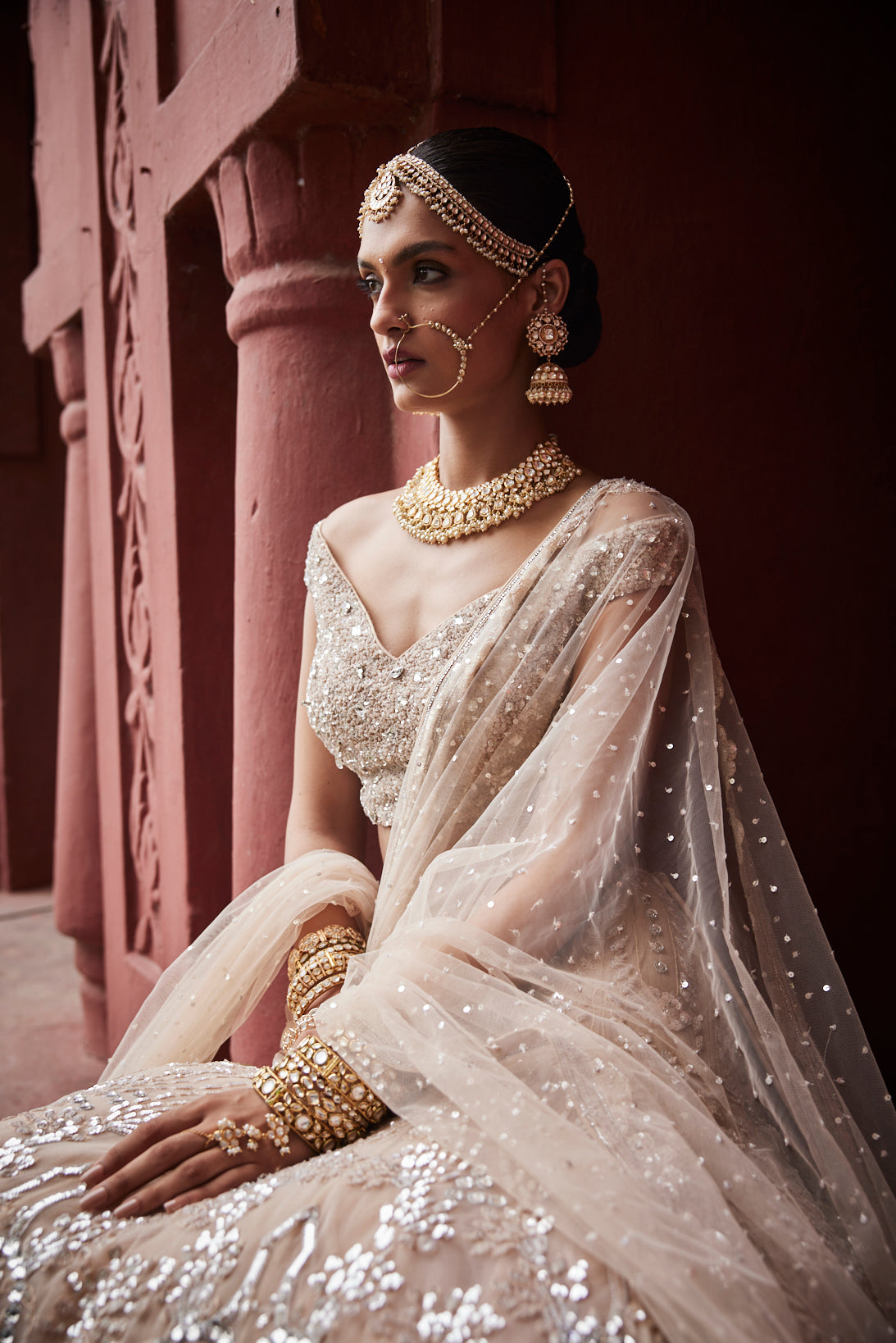 Ivory Lehenga Set