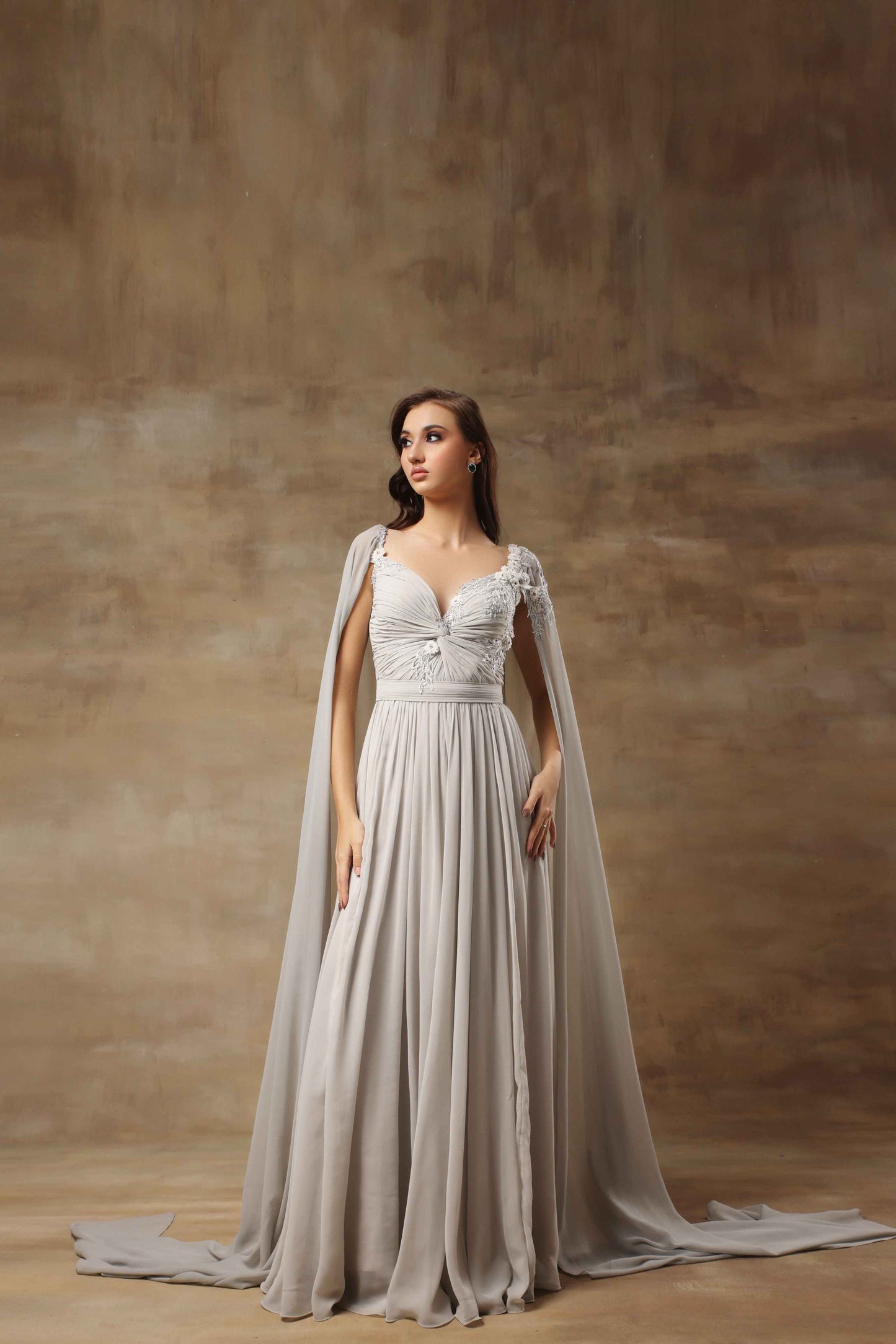 Gray Designer Gown