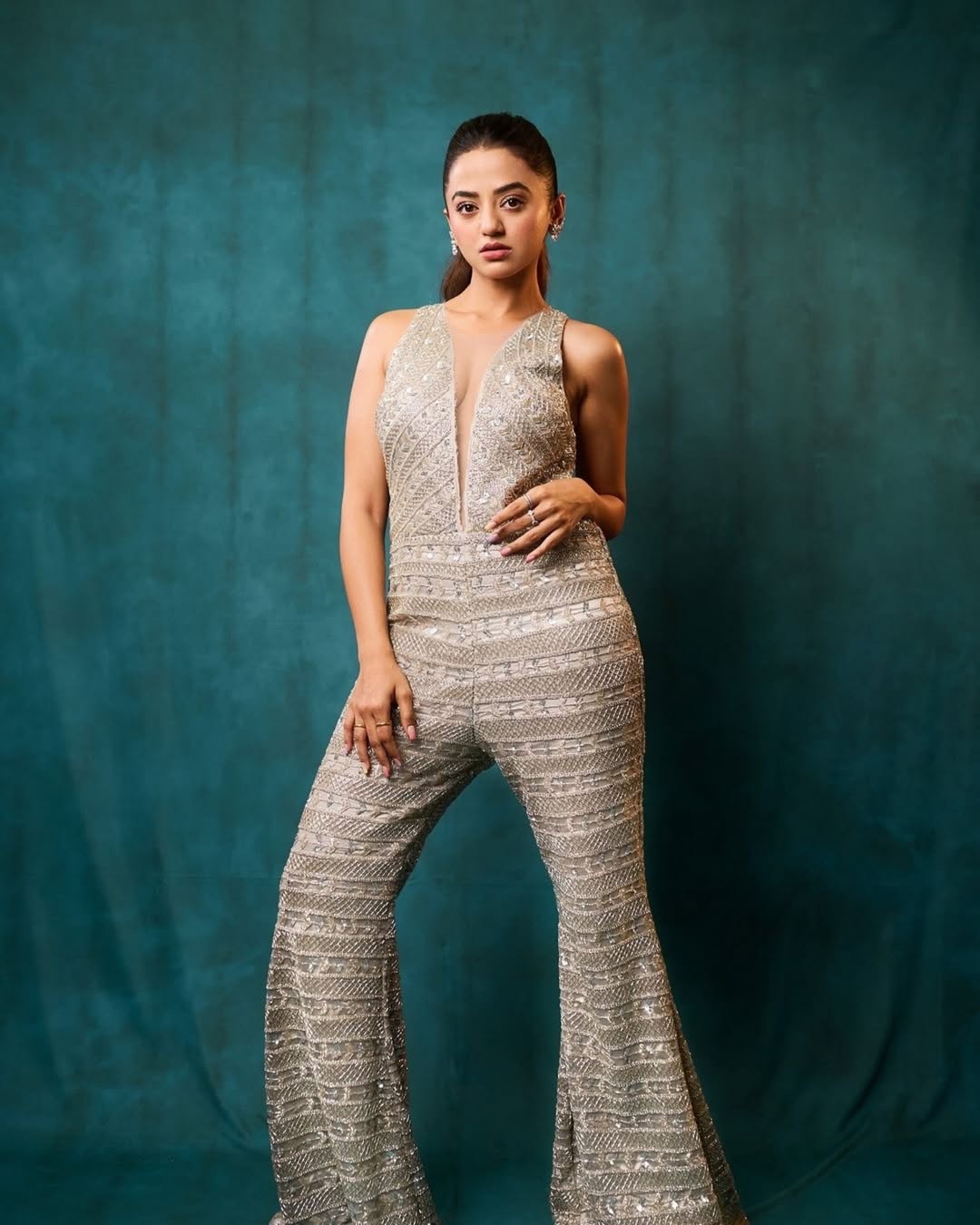 Silver Jump Suit