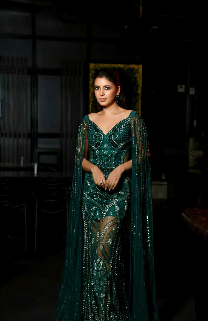 Emerald Green Sequin Gown