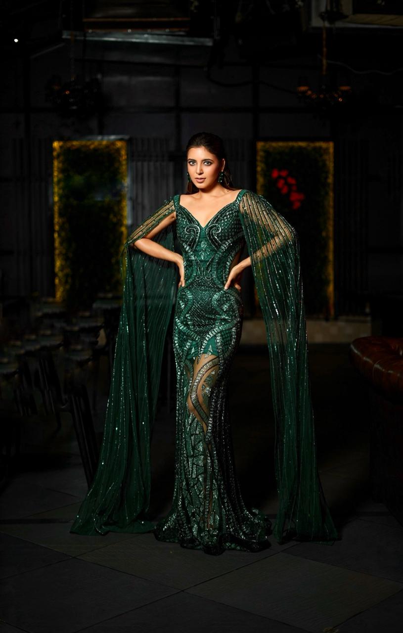 Emerald Green Sequin Gown