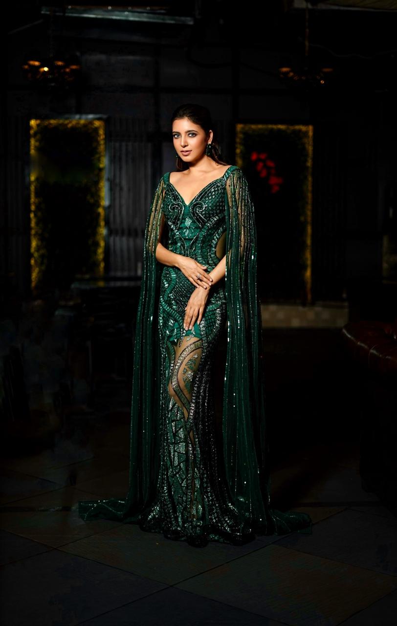 Emerald Green Sequin Gown