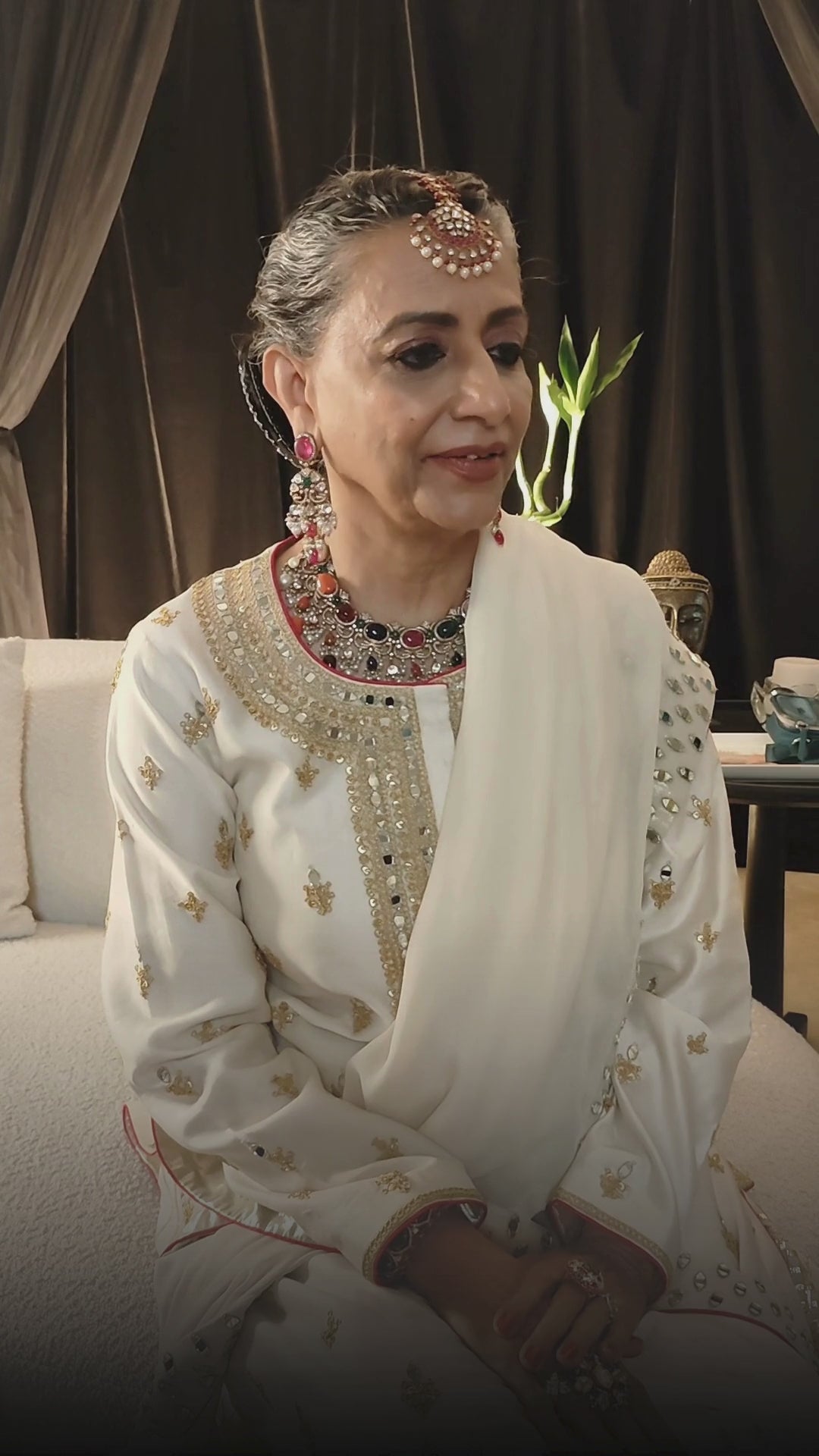 Load and play video in Gallery viewer, Ivory Noor Luxe Suit Set
