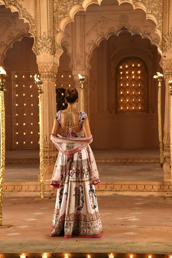 Pink Backless Anarkali Suit