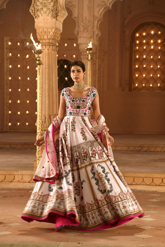 Pink Backless Anarkali Suit