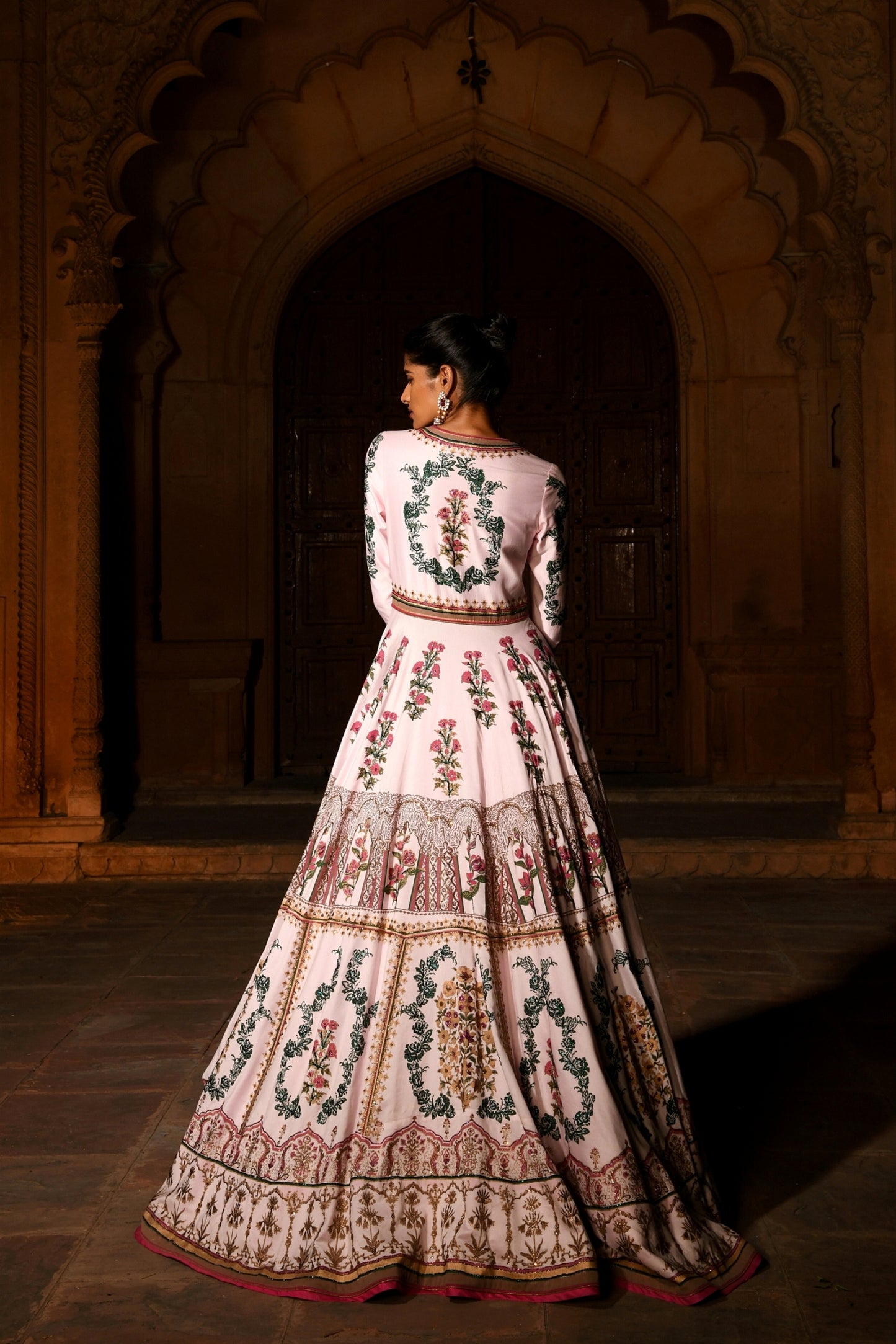 Sharmaya Gulabi Jacket Lehenga