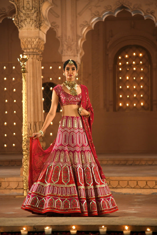 Gold Foil Bridal Lehenga