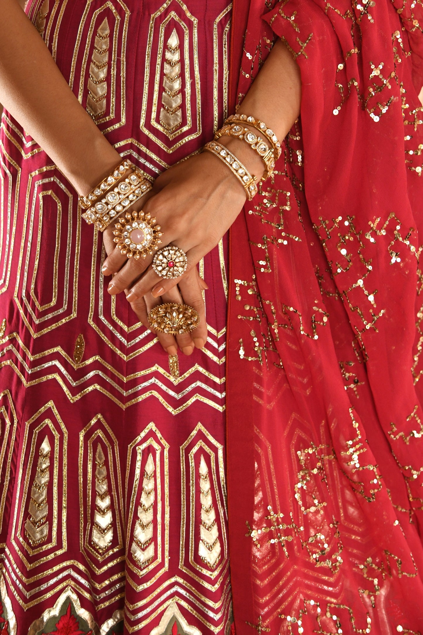 Gold Foil Bridal Lehenga