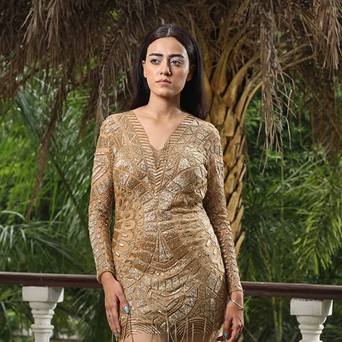 Gold Sequin Dress