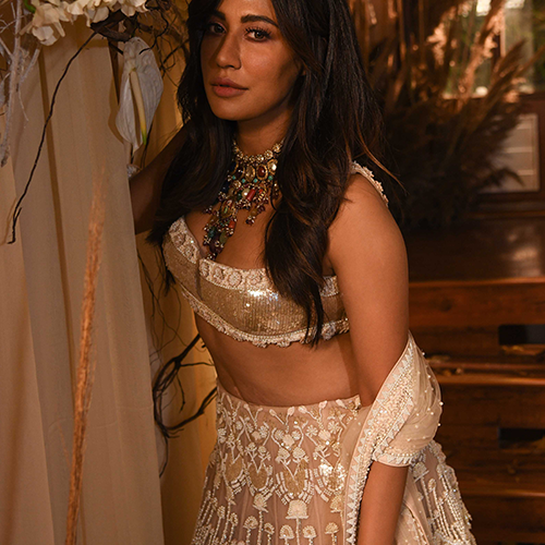 Beige Bridal Lehenga Set