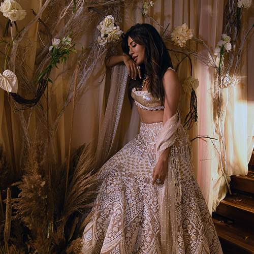 Beige Bridal Lehenga Set