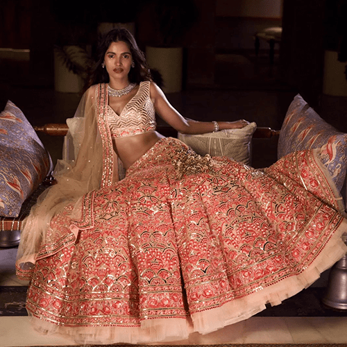 Light Pink  Bridal Lehenga