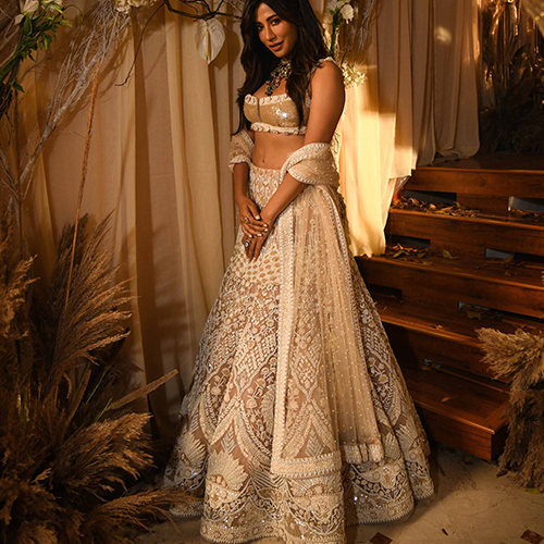 Beige Bridal Lehenga Set