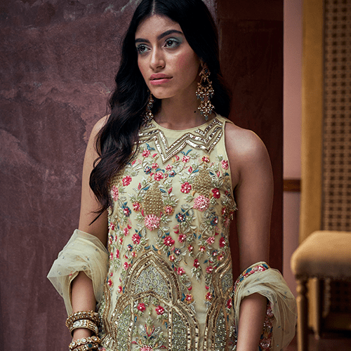 Light Green Sharara Suit