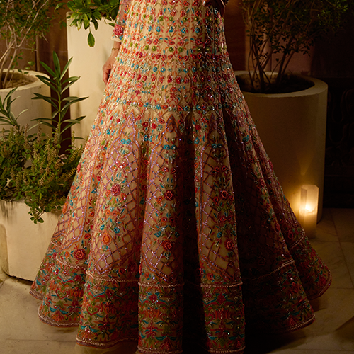 Peach Anarkali Suit