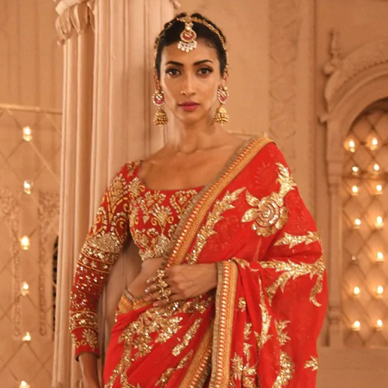 Surkh Bridal Saree