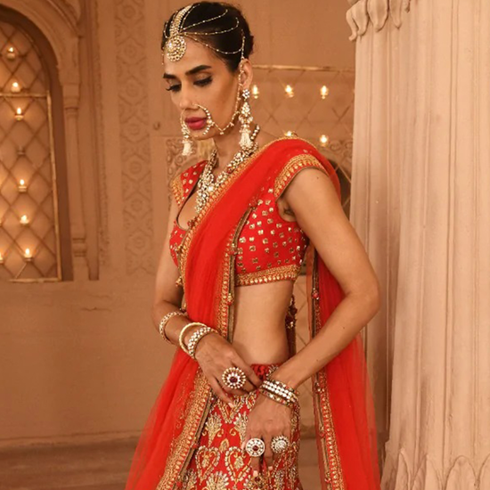 Surkh Zari Bridal Lehenga